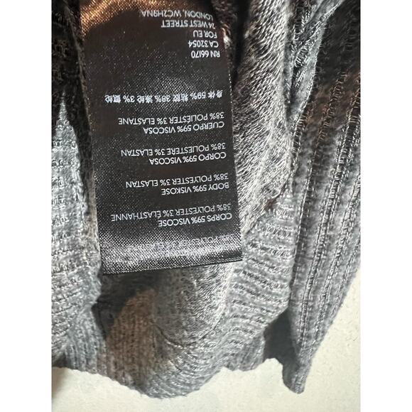 Maeve by Anthropologie Oversized Knit Sweater Turtleneck Sweater Boho Sz M GRAY - Picture 6 of 8